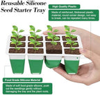 Mckanti 6 Set Self-Watering Seed Starter Tray Kits with Grow Light, Reusable Seed Germination Kit with Adjustable Humidity Domes and Silicone Cell Base Tray for Indoor Plant Seeds GerminationKit - Image 4