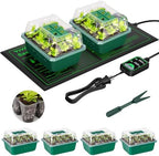 VIVOSUN 6-Pack Seed Starter Trays & 10"x20.75" Seedling Heat Mat by VIVOSUN