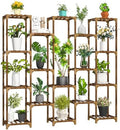 Uneedem Plant Stand Indoor Outdoor, 17 Tiered Plant Shelf Wood Plant Rack by Uneedem