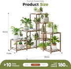 Bamworld Plant Stand Indoor Corner Plant Shelf Outdoor for Multiple Plants - Image 5