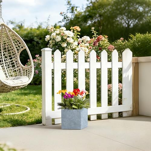 Kante Small Square Blue Gray Concrete Planter 10" W, Outdoor - Image 6