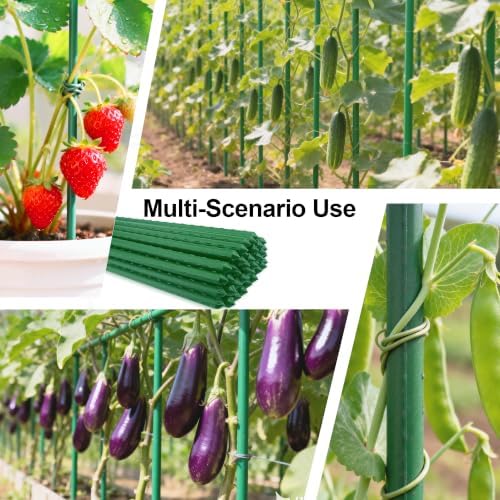Garden Stakes 7FT, Plastic Coated Steel Plant Stakes Specifically Designed for Climbing Plants, Ideal for Tomatoes, Beans, Cucumbers, Peppers, Vines, and More Plant Growth - Image 6
