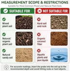 Soil Test Kit, 6-in-1 Soil Moisture Meter, PH/Sunlight/Soil Moisture/Fertility Monitor Indicator Sensor with 4 Removable Probe, Soil Tester for Garden, Lawn, Indoor and Outdoor Plants - Image 6