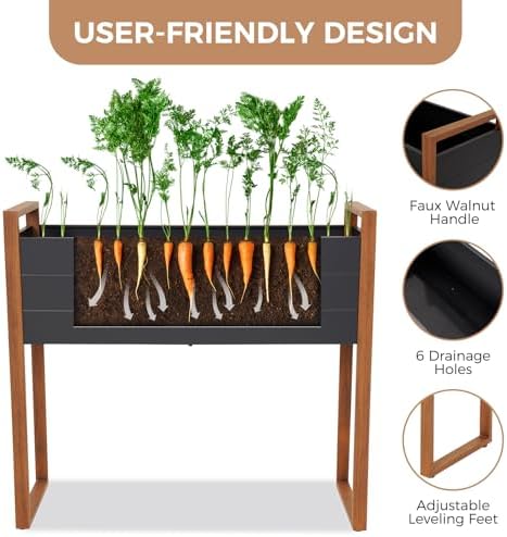 Grand patio Outdoor Planter Boxes Combo, Metal Raised Garden Beds with Legs, Rectangular Elevated Garden Planter Boxes for Herb Vegetables Flowers Fruits - Image 4