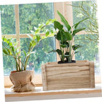 Mipcase Wooden Planter Box Rustic Vintage Style Rectangular for Succulents - Image 4