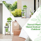 Oppro 3 Tier Plant Stand Indoor Outdoor, Corner Metal Flower Shelf Holder - Image 5