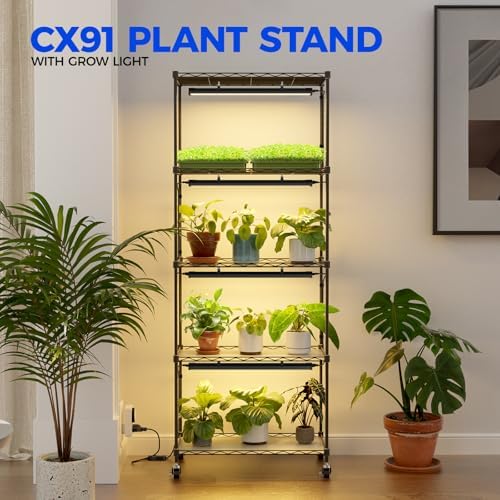 Barrina CX91 Plant Stand with Grow Light, 5-Tier, 100W, 23.6x13.8x59IN - Image 3