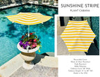 Fixed Plant Shade for Potted Plants 28" x 30" Outdoor Container Sun Shade Cover Premium Fabric Canopy with Fiberglass Frame & Soil Anchor Stripes & Solids Assembly Required - Image 3