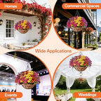 Halatool Hanging Baskets with Artificial Flowers, All Season Home Decor - Image 7