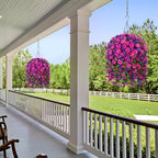 Ammyoo Artificial Fake Hanging Flowers Basket for Spring Summer Decor - Image 5