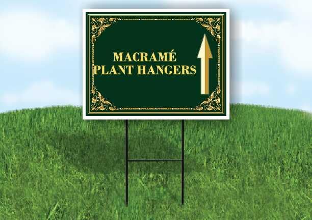 Macramé Plant Hangers St. Patrick'S Day Irish Clover Fancy Gold Up Arrows Double Sided 18x24 in. Yard Road Sign by WorkHouseSigns