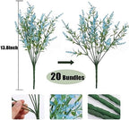 RECUTMS Blue Outdoor Artificial Flowers UV Resistant Fake Outdoor Plants - Image 2