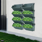 24 Pack Hanging Vertical Wall Planter, Garden Self Watering Wall-Mounted Plastic Planter Plant Flower Pot Holder for Gardens, Terraces, Balconies, Patios (Army Green) - Image 5