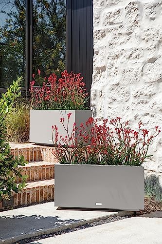 Veradek Block Series Long Box Planter - Rectangular Outdoor Planter - Image 4