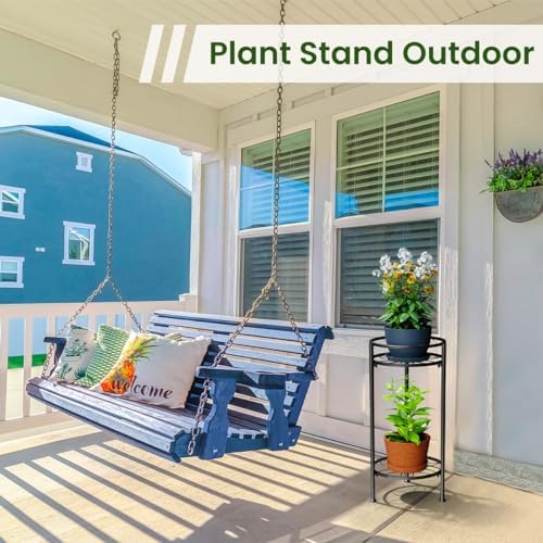 H HOMEXIN Plant Stand Indoor, 2 Tier Metal Tall Plant Stands 23.4" Multiple Plant Rack Holder, Heavy Duty Rustproof Flower Shelf Display for Apartment Corner Home Garden Patio - Image 2
