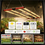 AGLEX 420W Full Spectrum LED Grow Light with UV & IR, 1360 LEDs, Dimmable Daisy Chain, High PPFD Bar Style, 4x5 ft Coverage, Foldable for Indoor Plant Growing, Commercial Seeding Veg Flower - M400 - Image 6