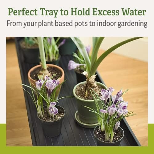 Gardeners Supply Company Large Boot Tray 2 Pack | Multi-Purpose All Weather Waterproof Indoor and Outdoor Shoes Mat Made with 100% Recycled Plastic | 46.5" L x 15.5" W and 2" Deep - Black - Image 6