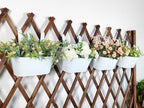 8 Pack 12" Metal Balcony Fence Railing Planters for Outdoor, Oval White - Image 2