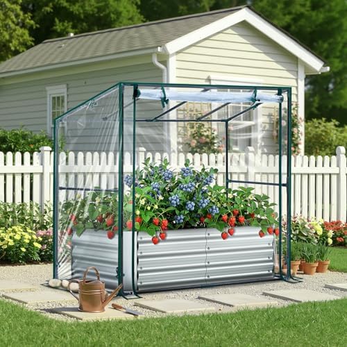Ohuhu 4x2x1 FT Raised Garden Bed Outdoor with Cover, 3-in-1 Gardening Set - Image 2