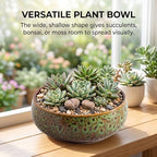 Compact, Leak-Proof Micro Water Feature Bowl, 6.5 Inch Garden Bowl for Water Feature, Decorative Bird Bath and Tabletop Fountain Basin for Indoor Outdoor Zen Deco - Image 2