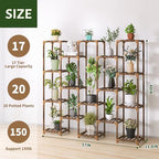 Uneedem Plant Stand Indoor Outdoor, 17 Tiered Plant Shelf Wood Plant Rack - Image 4