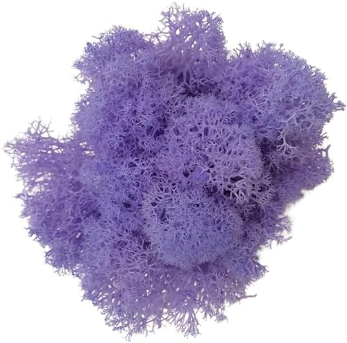 100g Artificial Moss for Crafts, Faux Decorative Plant for DIY Walls Wedding Party Table Centerpieces Home, Light Purple by LKXHarleya