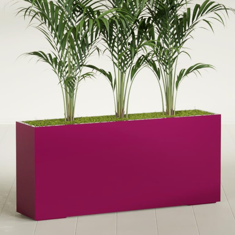 Greenline Alice Tall Rectangular Fiberglass Planter, Outdoor Planter Box - Image 2