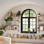 DINZI LVJ Long Wall Shelves, 47.3Inch Wooden Floating Shelves with Brackets - Image 6