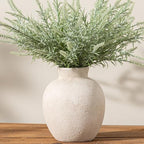 Vanselia Ceramic Flower Vase Home Decor - Farmhouse Table Vases Rustic Vintage Living Room Kitchen Bedroom Decorations for House Book Shelf Office Coffee Desk Dining Fireplace (7.4" Rustic) by VanseliaHome