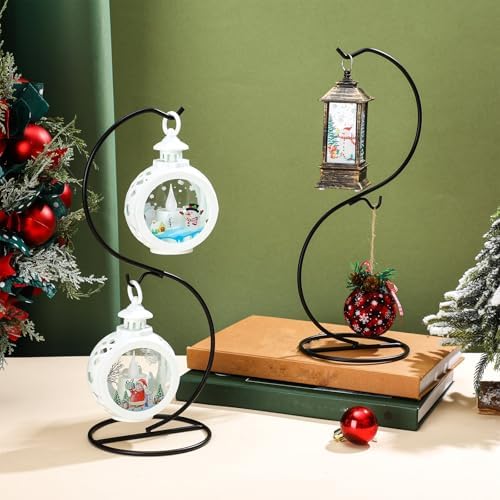 Tatuo 20 Pcs Ornament Holder Stand with Hooks for Glass Ball,Elegant - Image 7