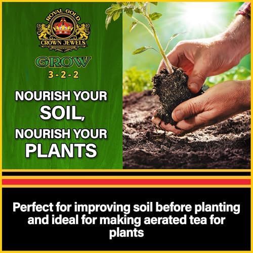 Royal Gold Crown Jewels Organic Grow 3-2-2 Dry Soluble Fertilizer, 10 lbs - Best for Improving Soil Before Planting, Encouraging Vigorous Growth and Plant Feeding - Image 6