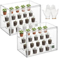 2 Pack Clear Mini Greenhouse Indoor – 14.1 x 10.6 x 8.6 Inch Tabletop Portable Greenhouse with Magnetic Door, Portable Indoor Plant Grow House for Seed Starting, Home Gardening & Plant Nursery by Unknown