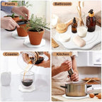 Gejoy 8 Pack Diatomaceous Earth Plant Saucers 4/6/8/10 Inch Stone Plant Tray Instant Dry Water Absorbent Diatomite Coasters for Planter Drainage Plates to Catch Water - Image 5
