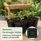 60pcs 3.5 Inch Plastic Nursery Pots and 5 Pack Seed Starter Tray - Image 3