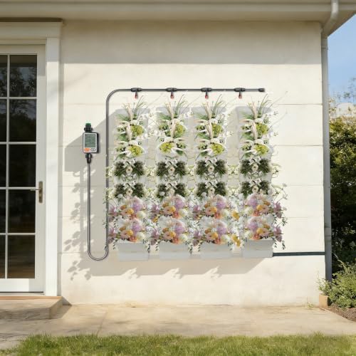 56 Pockets Living Wall Planter, Self Watering Wall Planter, Wall Mounted Planters, for Indoor Outdoor Balcony, Grow Herbs Vegetables Flowers - Image 3