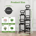 Simple Trending Plant Stand, Corner Plant Shelf with 5 Rotating Trays - Image 2