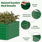 NAVINE 8x4x2ft Outdoor Metal Raised Garden Bed, Metal Planter Box, 2-Pack - Image 4