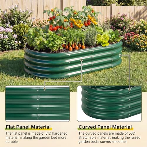 Land Guard 2Pcs 8ft Galvanized Steel Raised Garden Bed, 8 x 4 x 1 ft Large Metal Raised Planter Beds, Raised Garden Bed for Vegetables, Green - Image 5