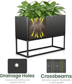 Modern Raised Metal Planter Box with Legs,38" L x 15" W x 30.5" H - Image 6