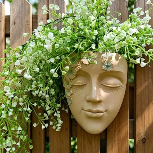 Geometric Face Wall Hanging Planter for Indoor Plant Display, A - Image 7