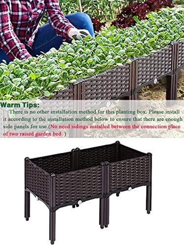 Kalolary 2 Sets Raised Garden Bed Elevated Garden Bed with Legs - Image 3