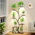 HAVLOTII Indoor Plant Stand with 4 Grow Lights - 7 Tiered Plant Shelf 52" by HAVLOTII