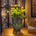 Tree Face Planter with Drainage Holes, 7.87 x 3.93 x 1.96 inches, Resin Garden Flower Pot, Indoor Outdoor Decorative Vase for Plants (xiao) by USHJNVDashCam