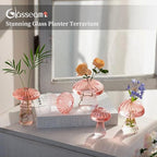 Glasseam Mushroom Vases for Flowers, 10 Pcs Pink Glass Bud Vase for Decor - Image 5