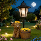 Highland Cow Garden Outdoor Statues with Solar Lights and Flowerpot Decor Animal Figurines Sculptures Resin Outdoor Statues for Patio Yard Lawn Balcony Mom Grandma Gifts by Unknown