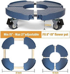 2pk Rolling Plant Stand with Wheels,15-21 Adjustable Heavy Duty Plant Caddy - Image 3