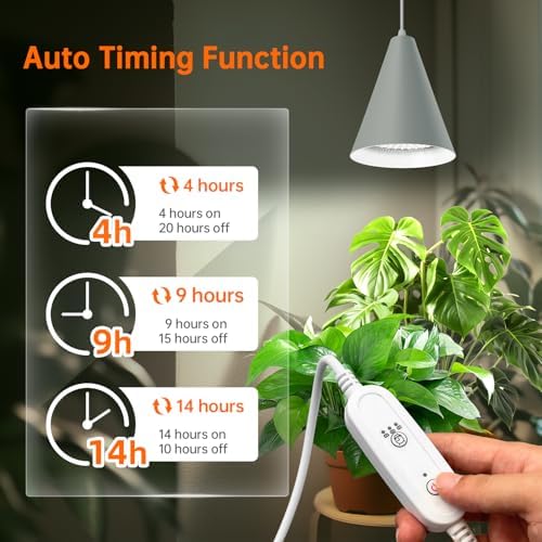 Bstrip Hanging Grow Light for Indoor Plants, Two Head One-Cord 50W - Image 4