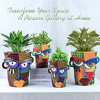 Midogaigai Abstract Face Planter Pots for Indoor Plants & Flowers Deco Gift - Image 6