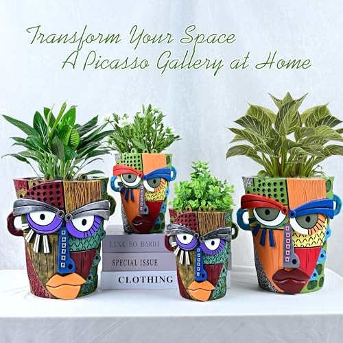Midogaigai Abstract Face Planter Pots for Indoor Plants & Flowers Deco Gift - Image 6