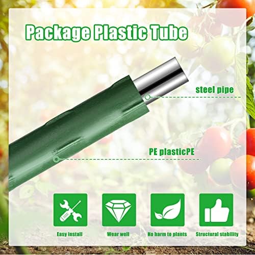 Chunful 10 Packs Tomato Cages for Garden Support up to 48", Green - Image 4